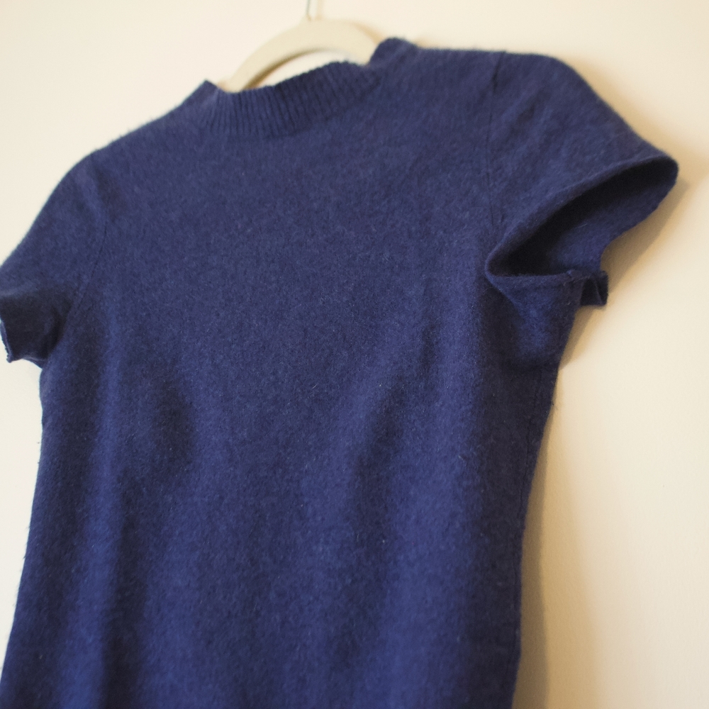 L.L. Bean | Cashmere Mock Neck Short Sleeve Sweater Top